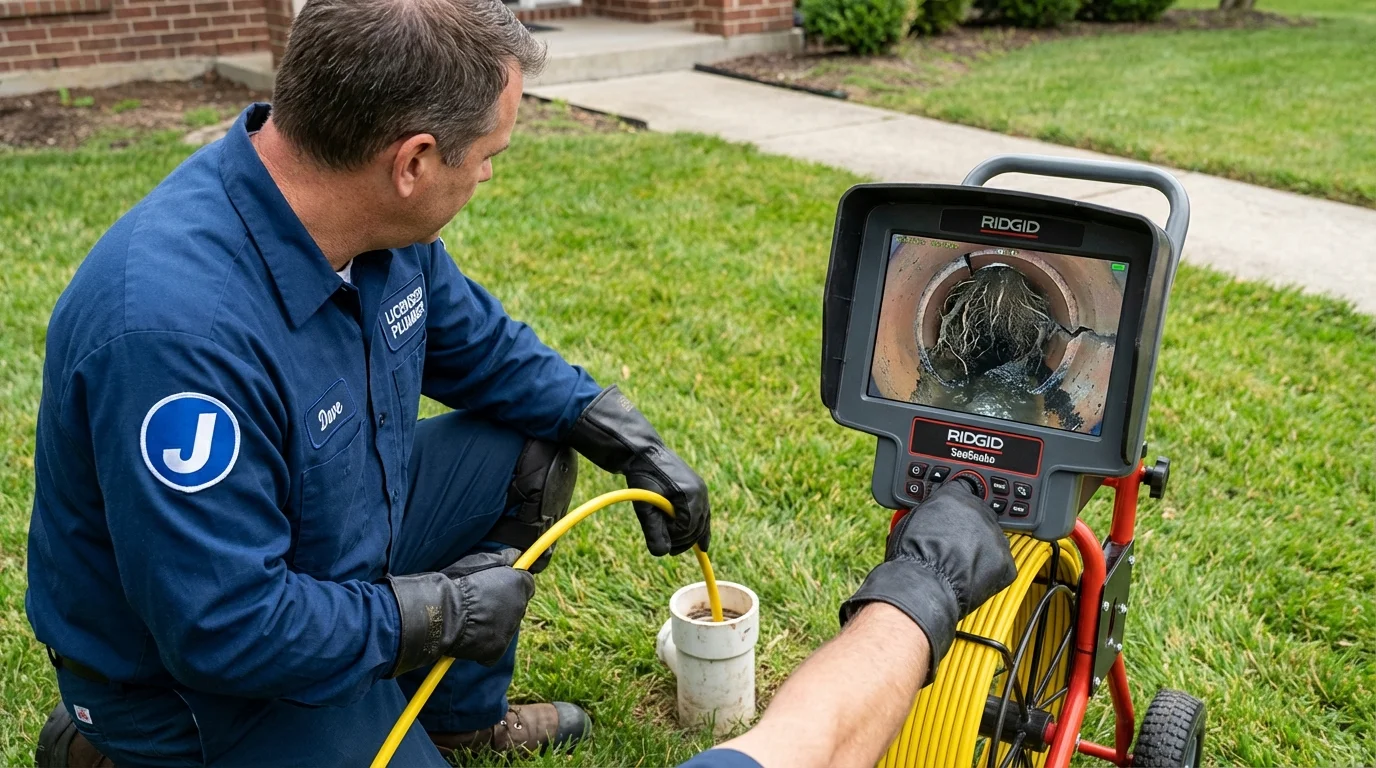 Sewer camera inspection being performed by Johns Plumbing LLC in Harlem