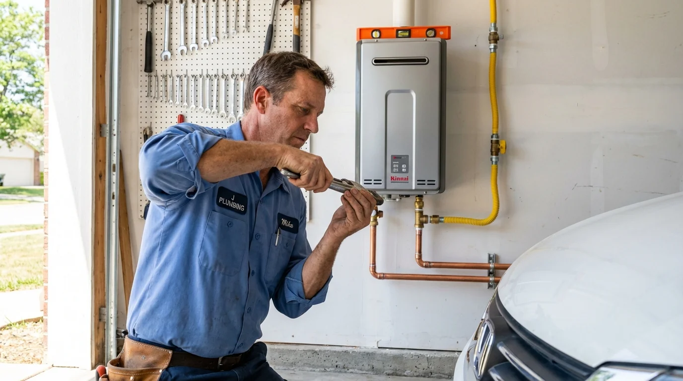 Tankless water heater installation by a Johns Plumbing LLC plumber in Harlem